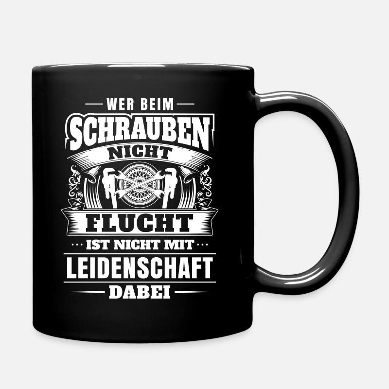 Schrauben Leidenschaft - Tasse einfarbig - Schwarz