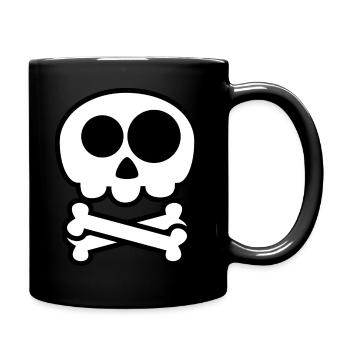 pirate ship boat pirat piratenschiff schiff skull5 - Tasse einfarbig - Schwarz - Rechts