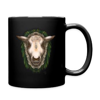 Zed le mouton de Jon Ball - Mug uni - noir - Droite