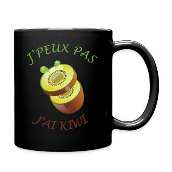 J'peux pas j'ai Kiwi - Mug uni - noir - Droite