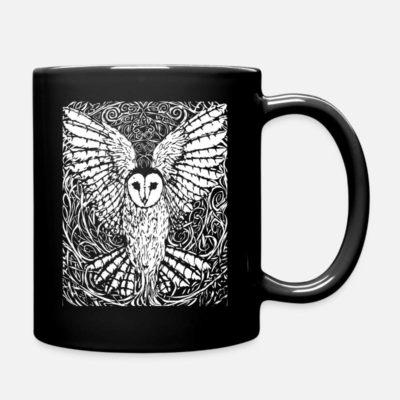 owl - Full Colour Mug - black