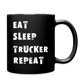 Truck Trucker - Full Colour Mug - black - Right