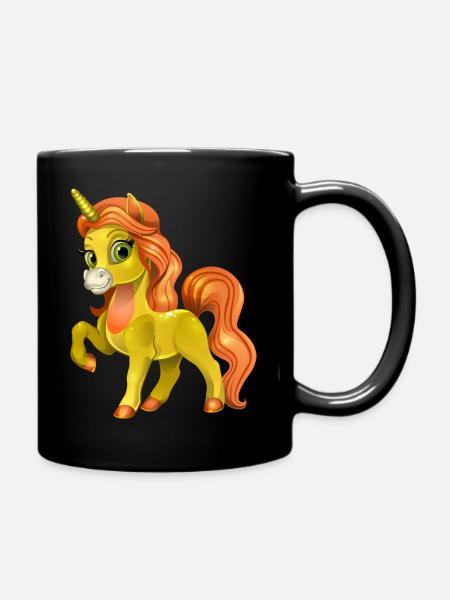 unicorn - Full Colour Mug - black