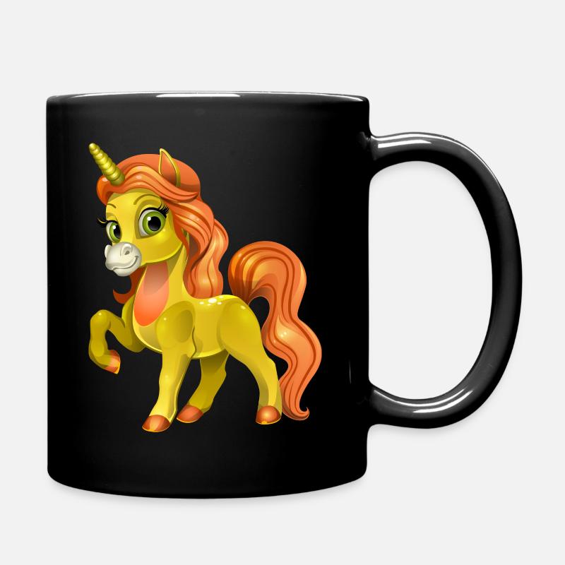 Einhorn - Tasse einfarbig - Schwarz