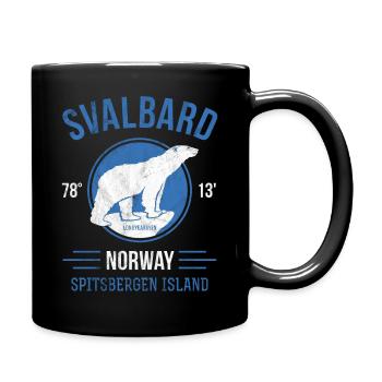 Svalbard Polar Bear - Spitsbergen Norway - Full Colour Mug - black - Right