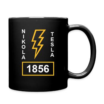 Nikola Tesla Electricity - Full Colour Mug - black - Right
