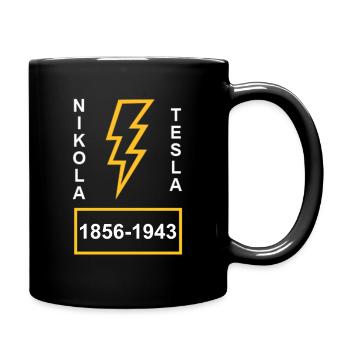 Nikola Tesla Electricity - Full Colour Mug - black - Right