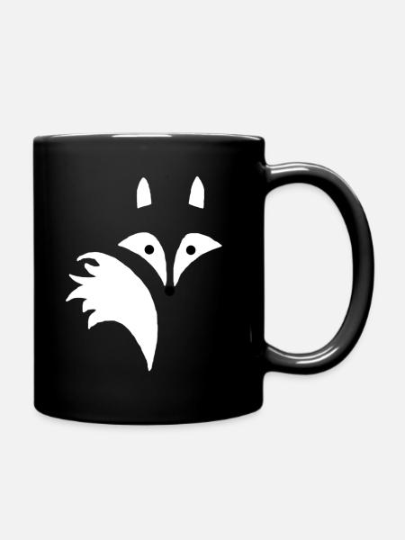 fuchs - Tasse einfarbig - Schwarz