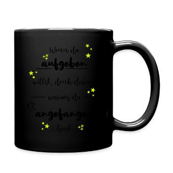 Ne pas abandonner la motivation - Mug uni - noir - Droite