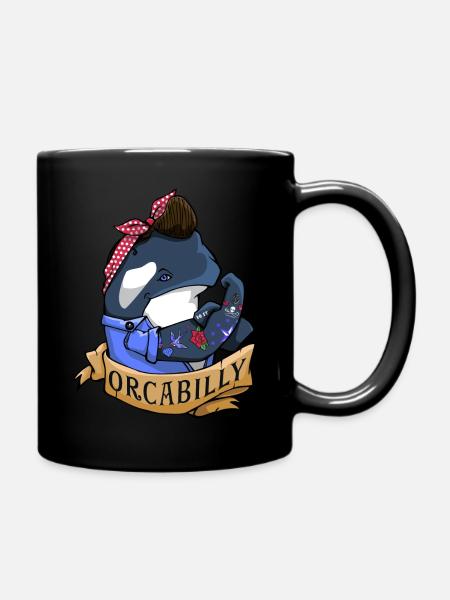 Orcabilly - Tasse einfarbig - Schwarz