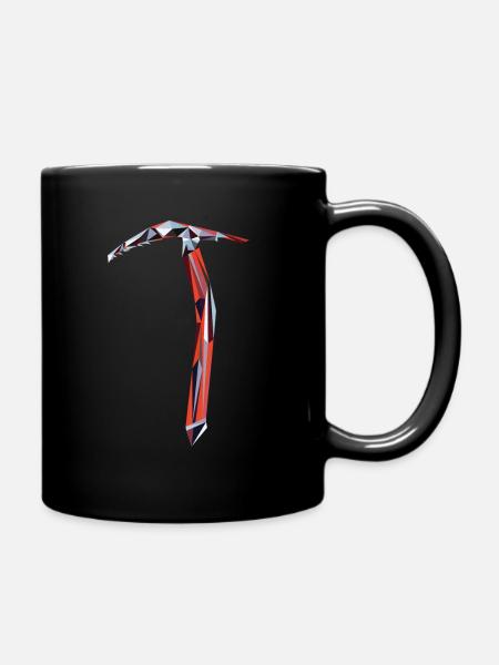 Climber ice ax - Full Colour Mug - black