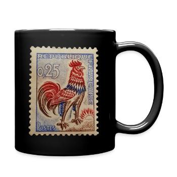 timbre français - Mug uni - noir - Droite