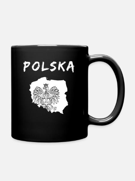 Pologne Polska Drapeau Blason Football Fan Aigle - Mug uni - noir