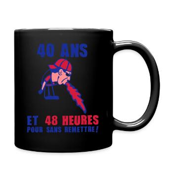 40 ans vomit degueule vomito remettre anniversaire - Mug uni - noir - Droite