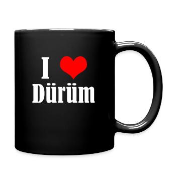 I love Dürüm - Tasse einfarbig - Schwarz - Rechts