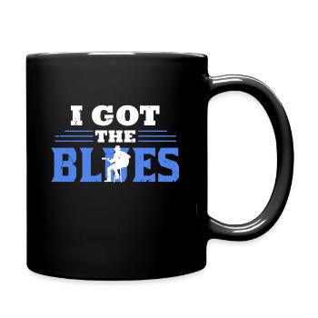 Ich hab den Blues Musik Gitarre Gitarrist Geschenk - Tasse einfarbig - Schwarz - Rechts