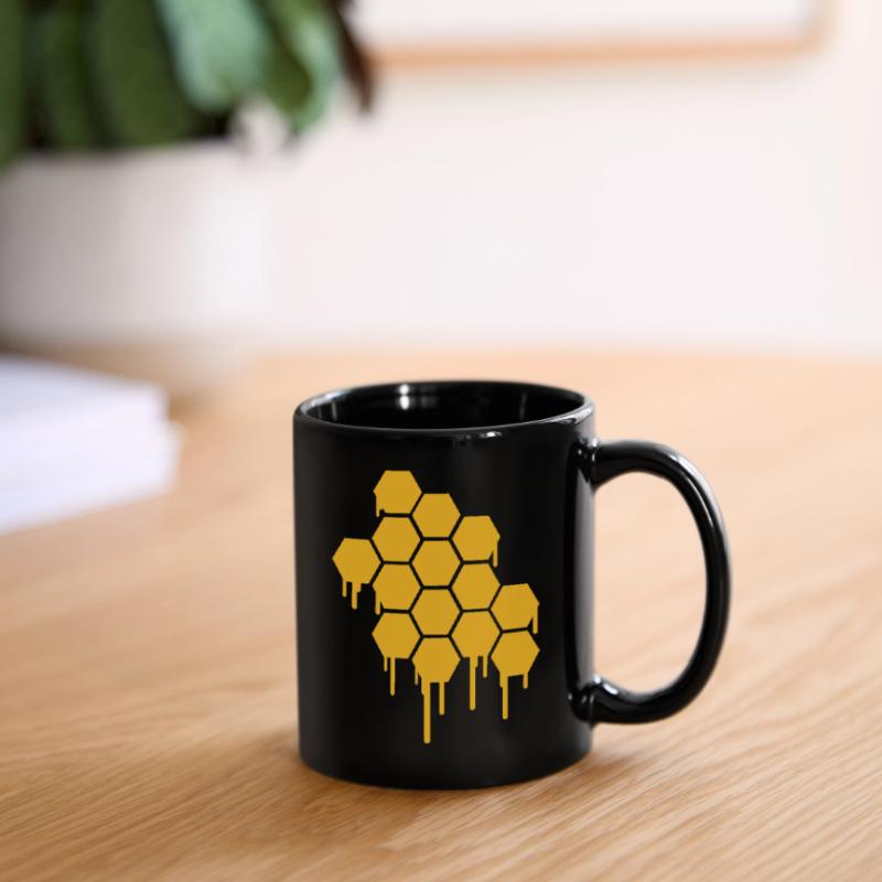 Honeycombs Pattern Tasse einfarbig