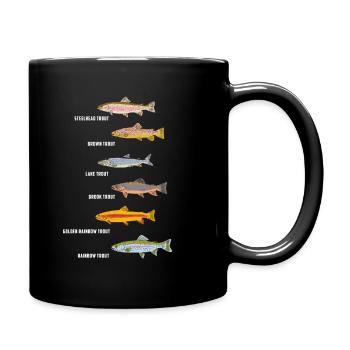Pêche au poisson | Idée cadeau pêche de poissons - Mug uni - noir - Droite