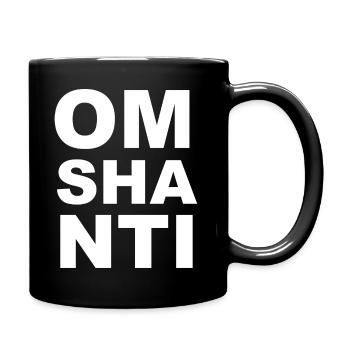 Om Shanti Yoga Sayings - Full Colour Mug - black - Right