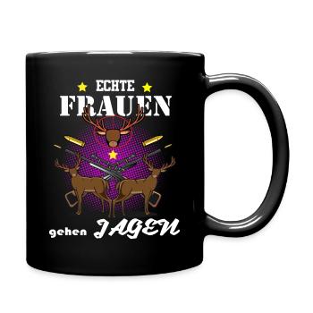 Tueuse | Les vraies femmes chassent | Cadeaux - Mug uni - noir - Droite