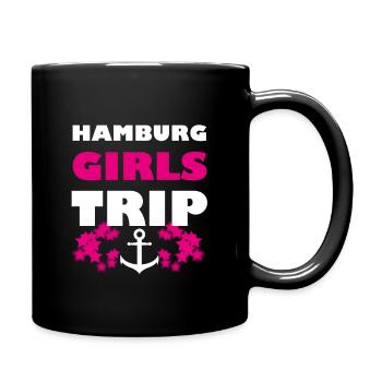 Hamburg girls trip Gruppe Reeperbahn Party feiern - Tasse einfarbig - Schwarz - Rechts