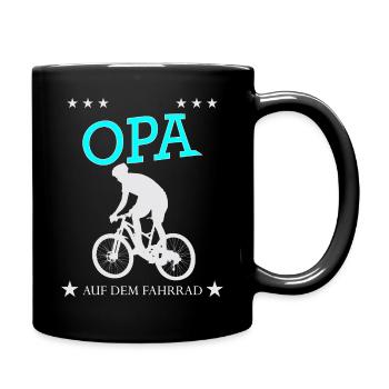 Grand-père à vélo - Mug uni - noir - Droite