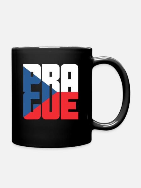 Prag - Tasse einfarbig - Schwarz