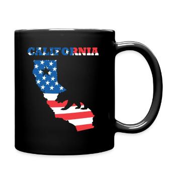 California USA flag flag - Full Colour Mug - black - Right
