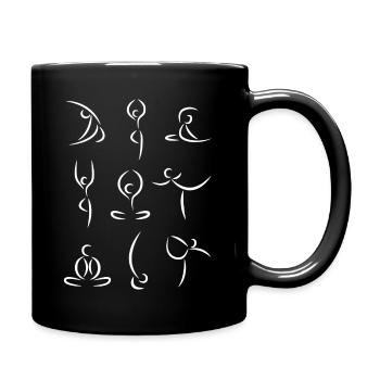 Positions YOGA - Full Colour Mug - black - Right