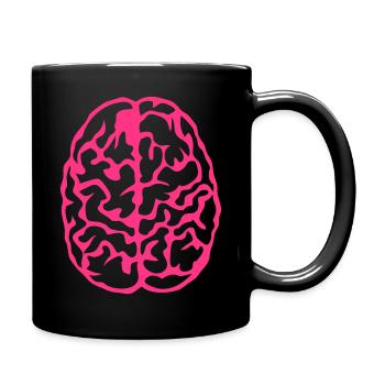 cerveau vue dessus dessin 0 - Mug uni - noir - Droite