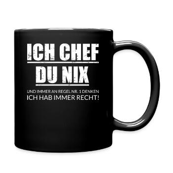Chef - Tasse einfarbig - Schwarz - Rechts
