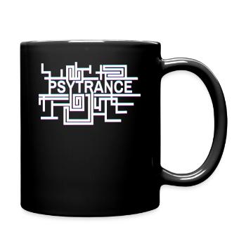 Psytrance Optik - Tasse einfarbig - Schwarz - Rechts
