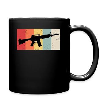 Vintage Gewehr - Tasse einfarbig - Schwarz - Rechts