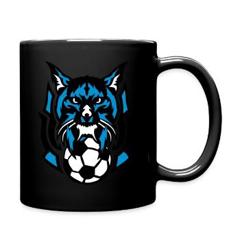 foot lynx logo sauvage animal club - Mug uni - noir - Droite
