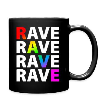 Rave Raver Arc-en-ciel - Mug uni - noir - Droite