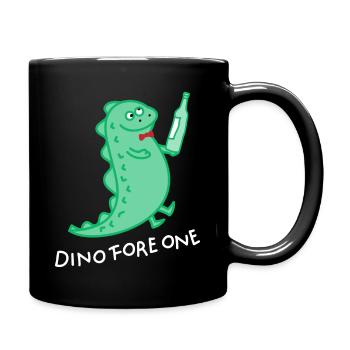 Dino for one (c) - Full Colour Mug - black - Right