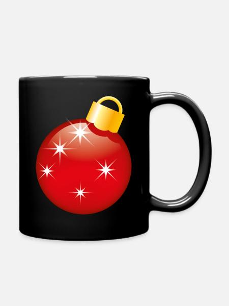 Smiley Christmas bauble - Tasse einfarbig - Schwarz