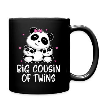 Big Cousin Of Twins - Cute Panda Pandas - Full Colour Mug - black - Right