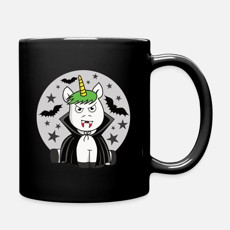 Vampir Einhorn - Tasse einfarbig - Schwarz