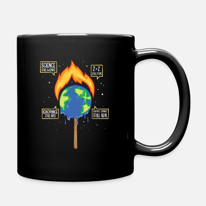 Klima Brennende Schmelzende Erde Climate Change - Tasse einfarbig - Schwarz