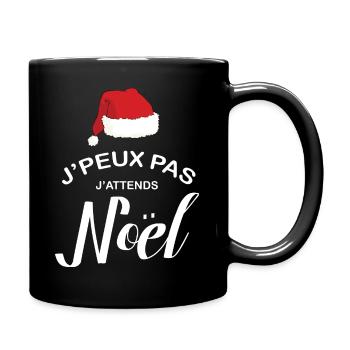 Je peux pas j attends Noel - Mug uni - noir - Droite