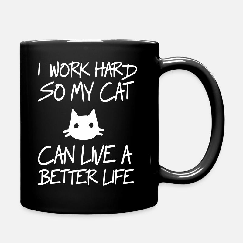 Cat Love - Full Colour Mug - black