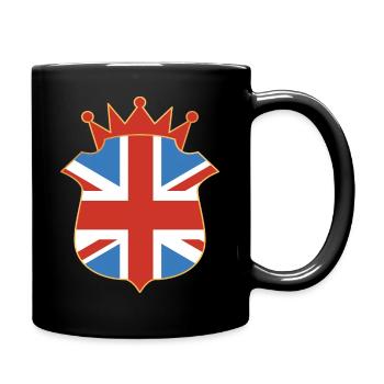 England Flagge - Tasse einfarbig - Schwarz - Rechts