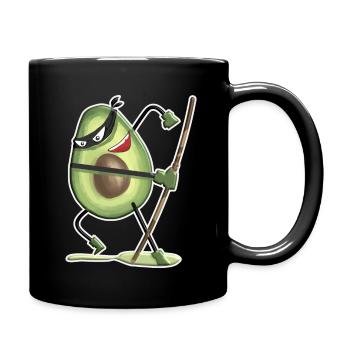 Ninja avocat la lutte avocat vegi tendance - Mug uni - noir - Droite