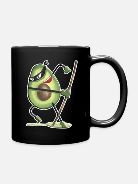 Ninja avocat la lutte avocat vegi tendance - Mug uni - noir