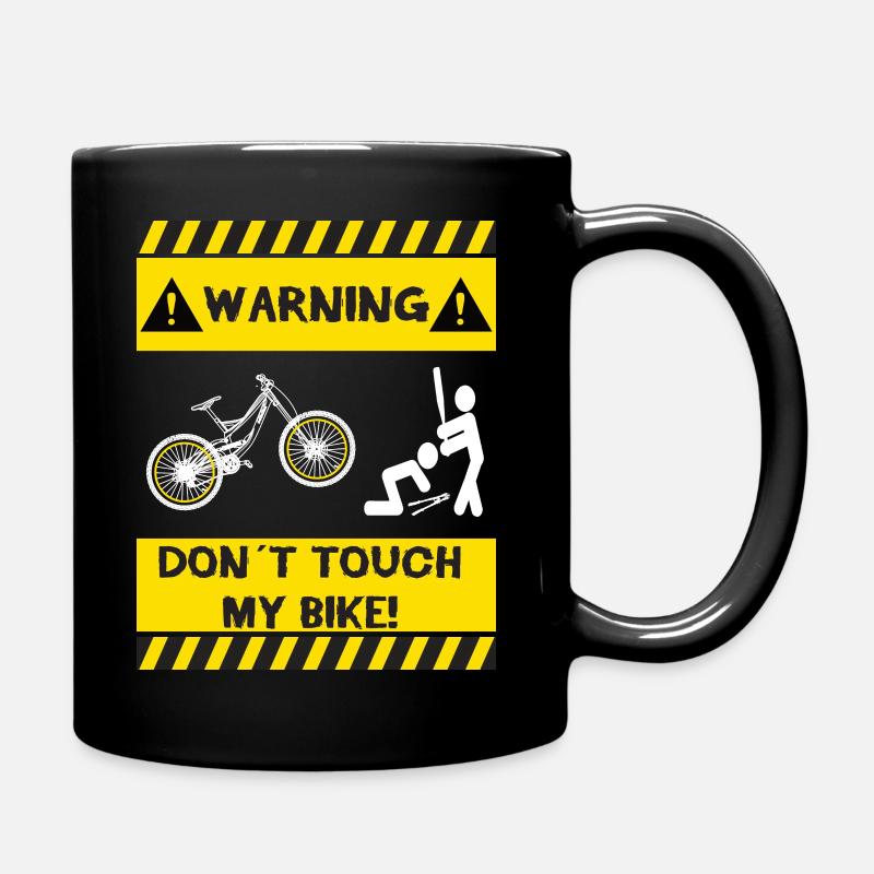 Attention! Ne touche pas mon vélo - Mug uni - noir