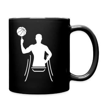 Rollstuhlbasketball - Tasse einfarbig - Schwarz - Rechts
