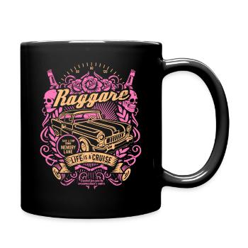 Raggare Schweden Greaser Culture T Shirt Design - Tasse einfarbig - Schwarz - Rechts