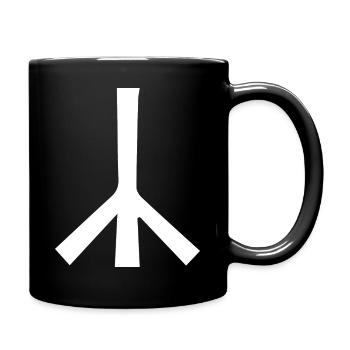 Schriftzeichen Rune Symbol Geschenk Spirit Kultur - Tasse einfarbig - Schwarz - Rechts