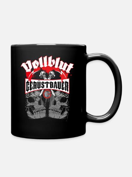 Vollblut Gerüstbauer Shirt bedruckt - Tasse einfarbig - Schwarz